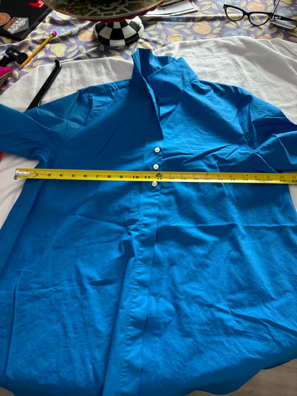 Hinson Wu Bright Blue pullover top sz 16